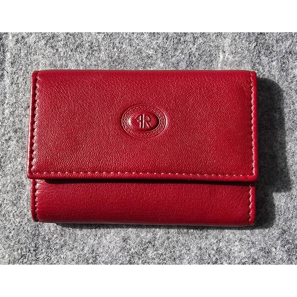 Vintage Francesco Remolo Italian Red Leather 6-Hook Key Case Wallet NWOT